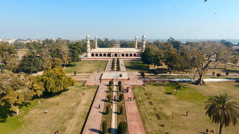 Le tombeau de Jahangir vu de haut